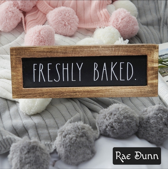Rae Dunn Other - RAE DUNN ~ Freestanding Wooden “Freshly Baked” Sign. NWOT